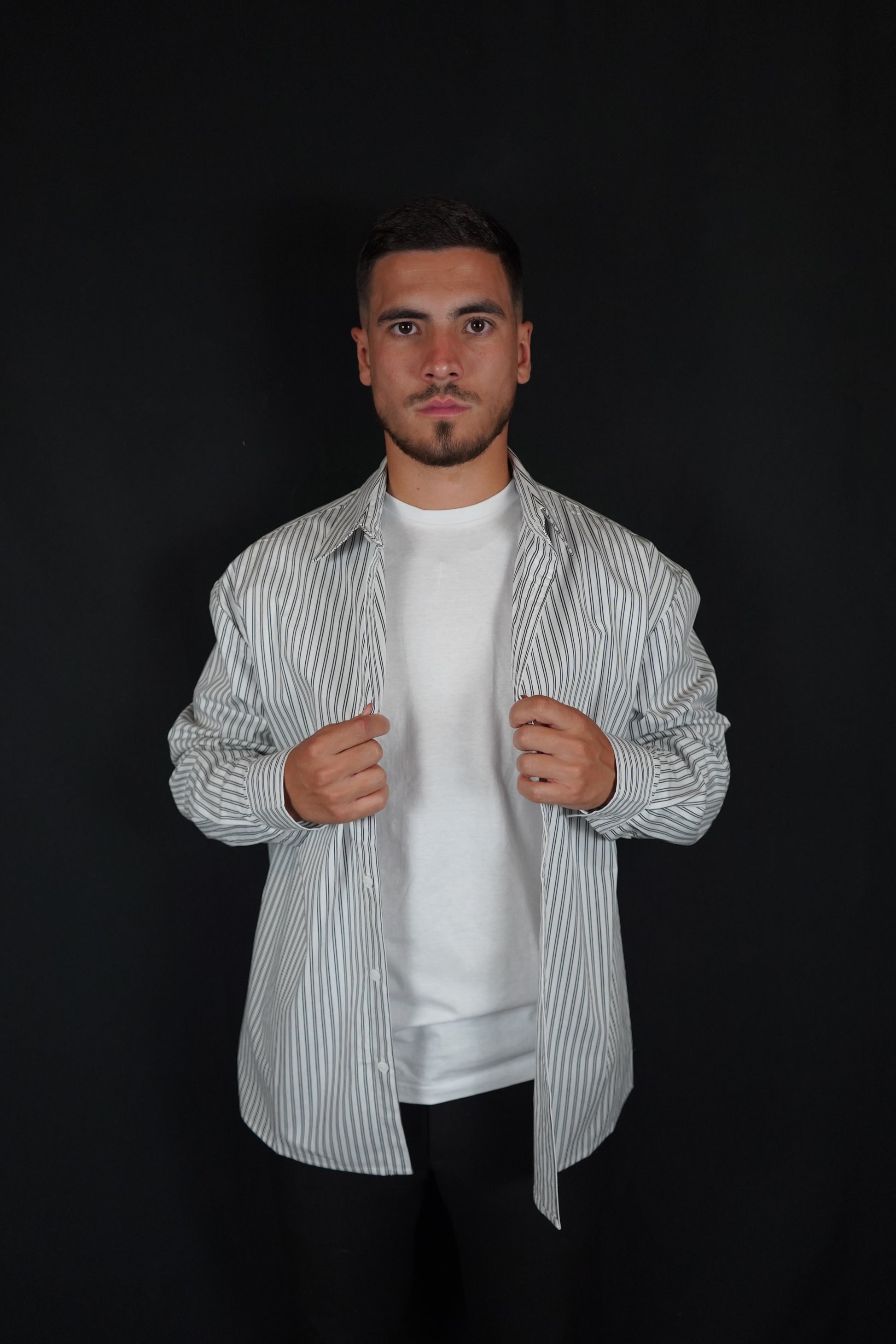 Chemise oversize " rayure noire "