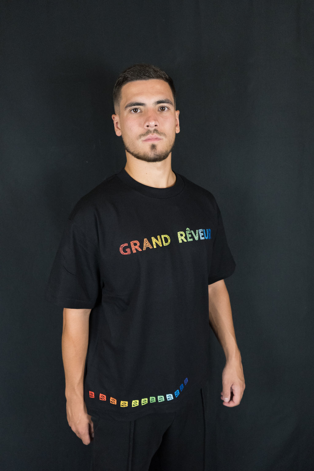 Tee-shirt coupe carrée " arc en ciel "