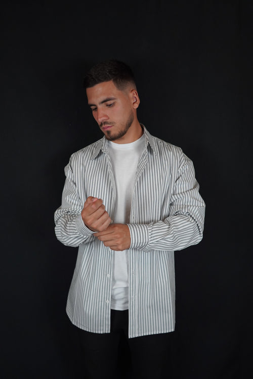 Chemise oversize " rayure noire "