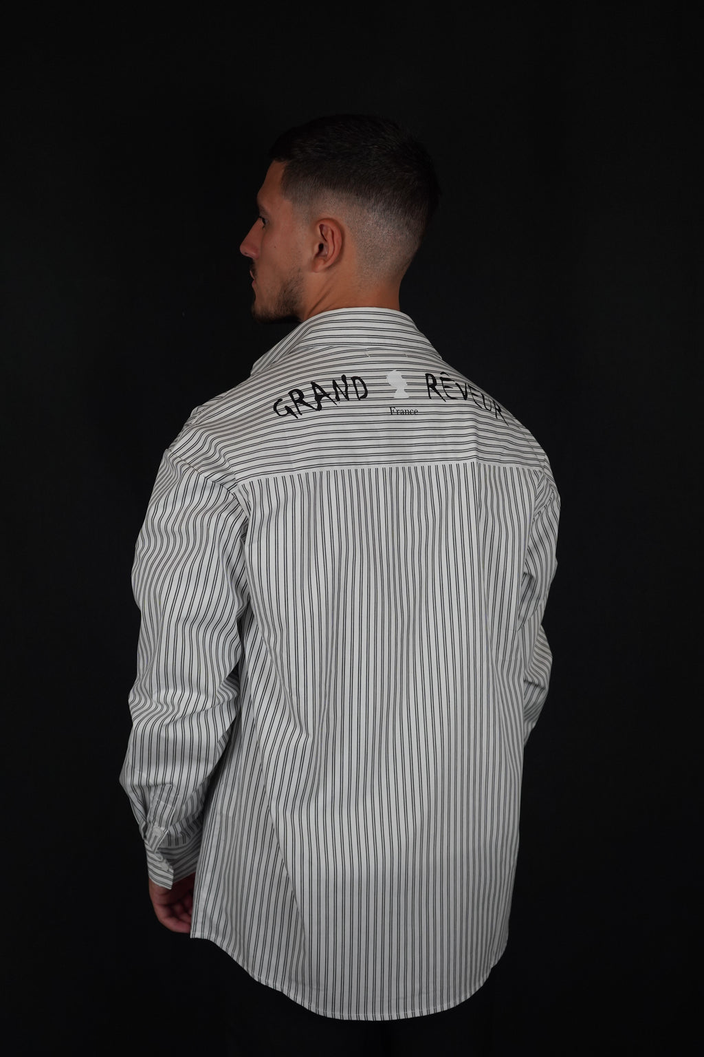 Chemise oversize " rayure noire "