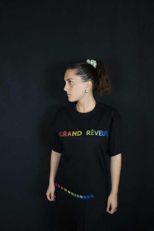 Tee-shirt coupe carrée " arc en ciel "