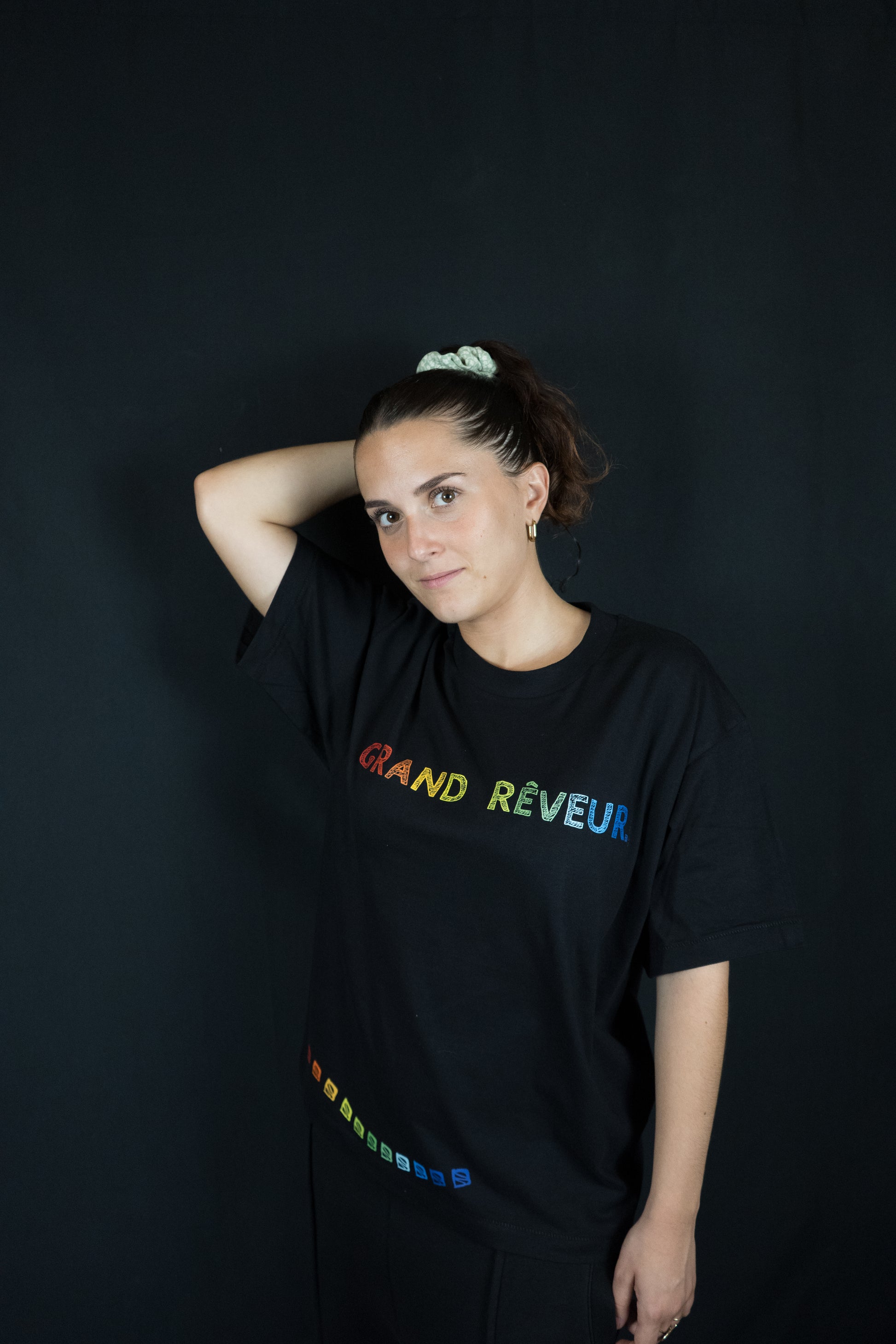 Tee-shirt coupe carrée " arc en ciel "