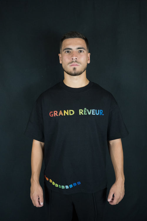 Tee-shirt coupe carrée " arc en ciel "